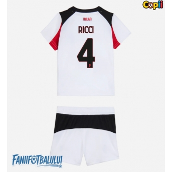 AC Milan Samuele Ricci #4 Echipament de Fotbal Replică 2025-26 Copii Deplasare (+ Șorturi)